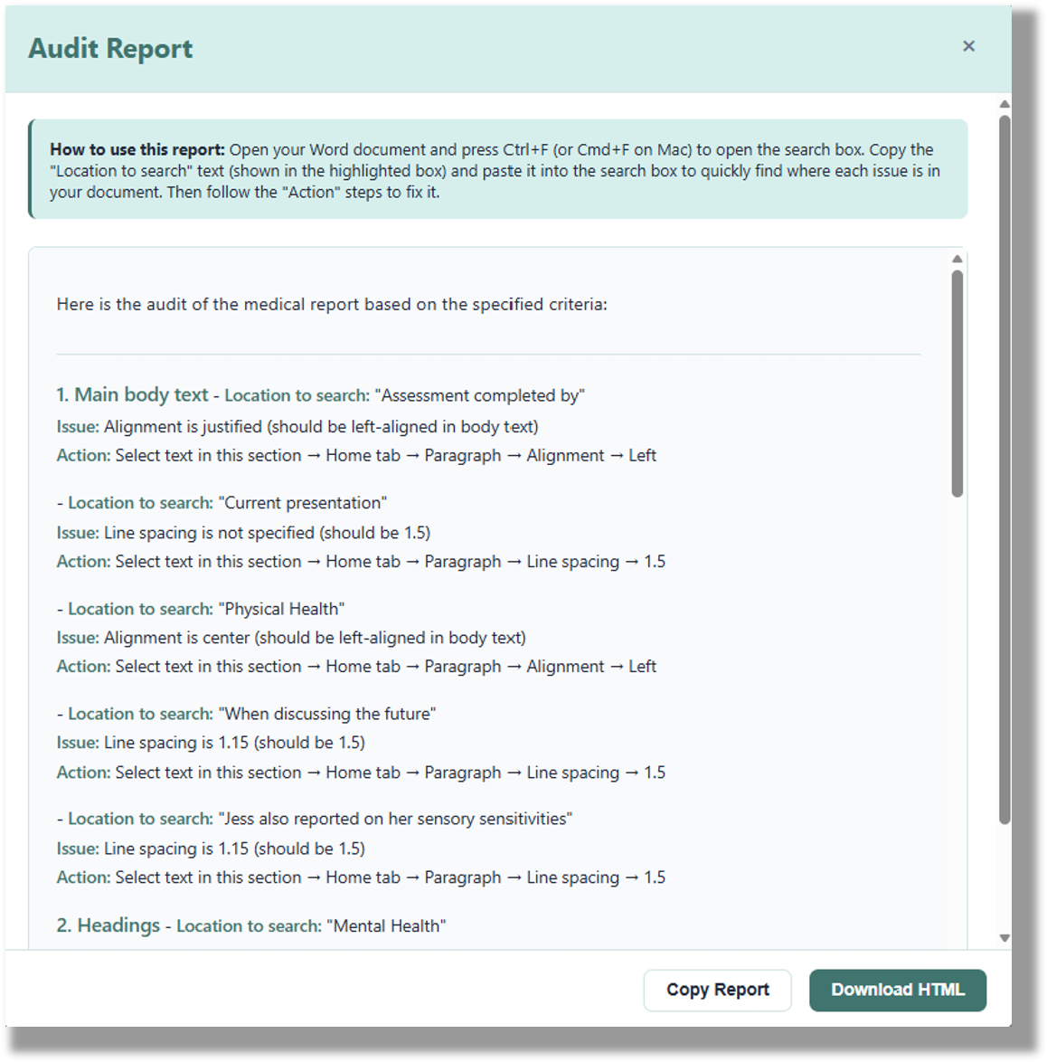 Report Checker screenshot 3