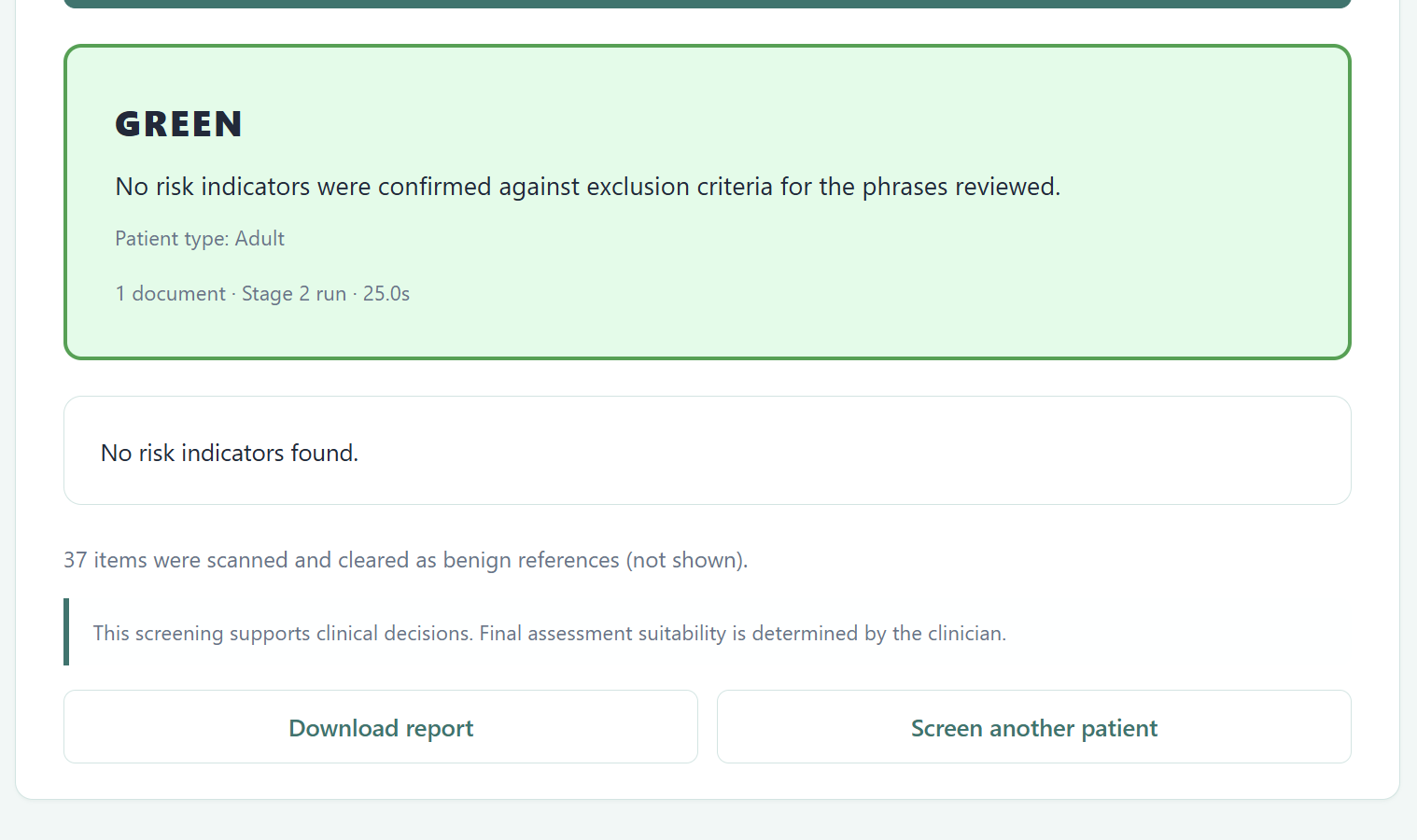 Patient Screener screenshot 2